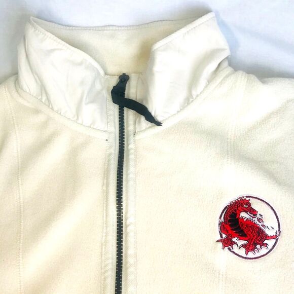 North & Acrux Fleece Jacket Dragon 1/4 Zip White XL 2XL MMA Martial Arts Karate - Picture 6 of 12
